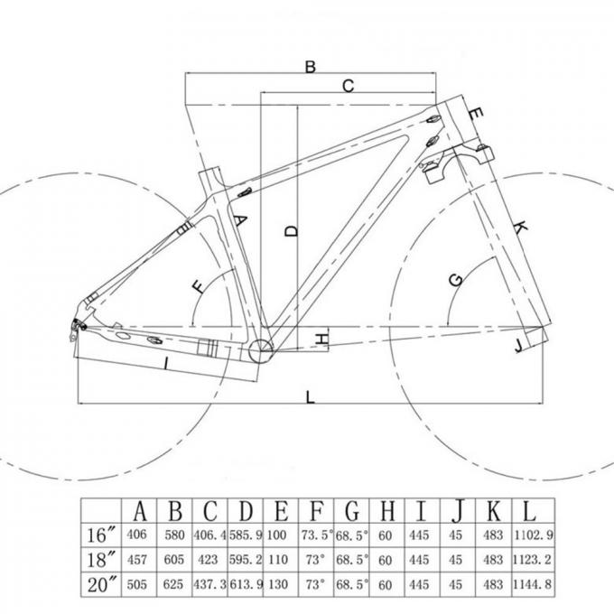 까만 가득 차있는 눈 자전거를 위한 탄소 섬유 뚱뚱한 자전거 구조에 의하여 주문을 받아서 만들어지는 회화