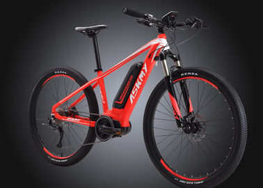 중국 알루미늄 27.5 전기 산악 자전거 11.6AH 까맣고/빨강 호화스러운 디자인 협력 업체